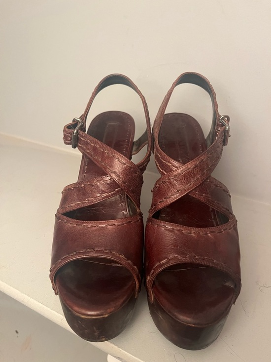 Prada Wooden Sandala - size 40 - Picture 1 of 8